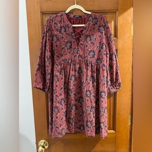 Madewell 3/4 sleeve dress, size XL